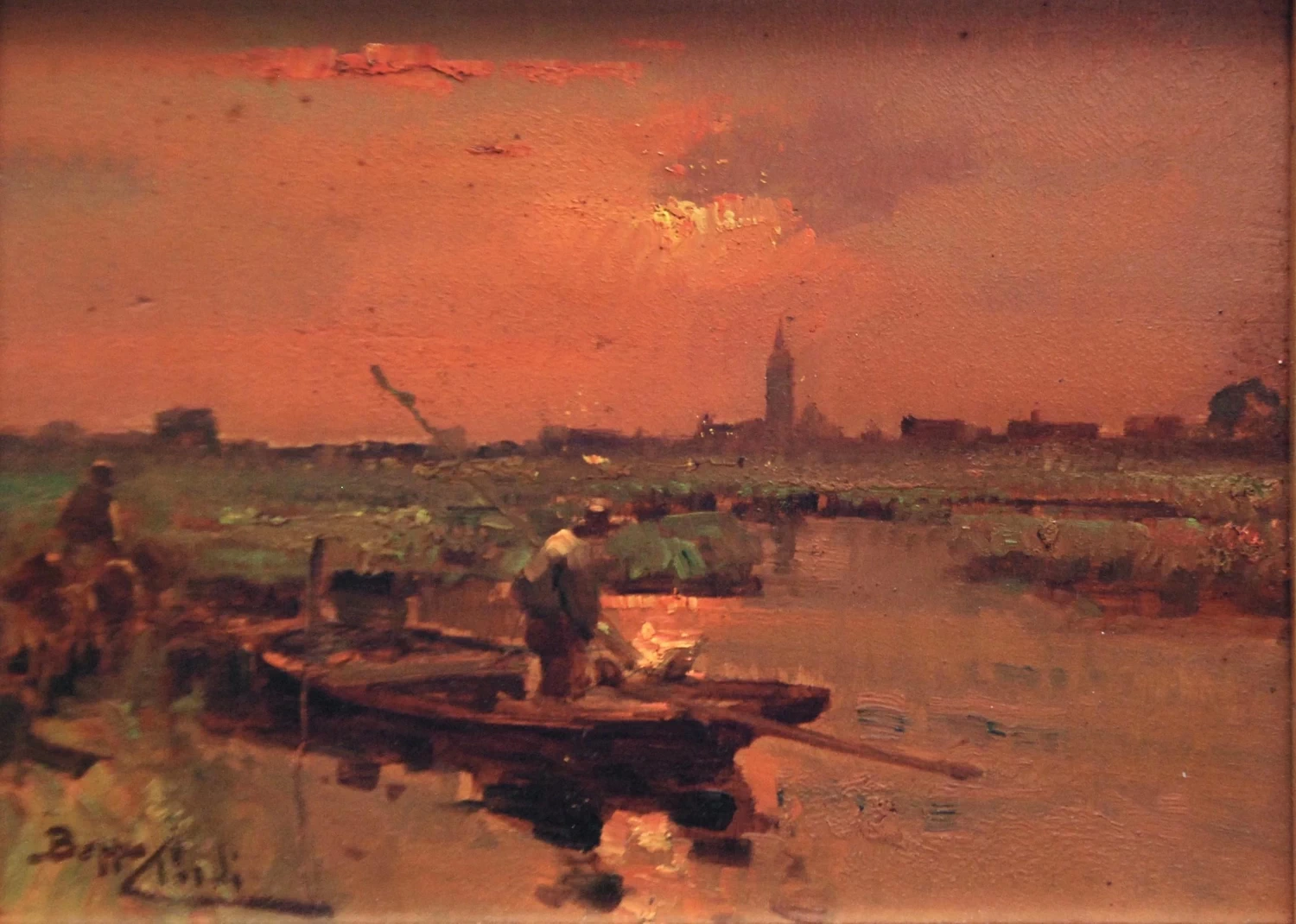 Pescatori nella laguna di Venezia
